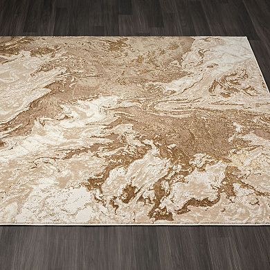 Luxe Weavers Marble Collection Modern Abstract Swirl Area Rug