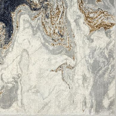 Luxe Weavers Marble Collection Modern Abstract Swirl Area Rug