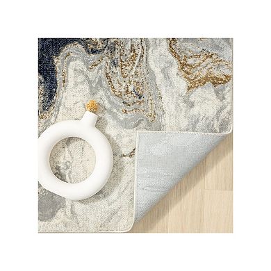 Luxe Weavers Marble Collection Modern Abstract Swirl Area Rug