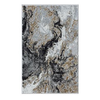 Luxe Weavers Marble Collection Modern Abstract Swirl Area Rug