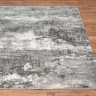 Luxe Weavers Modern Distressed Abstract Area Rug