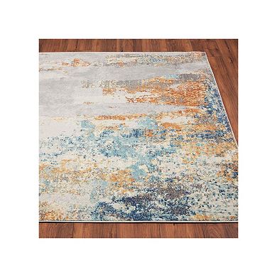 Luxe Weavers Modern Distressed Abstract Area Rug