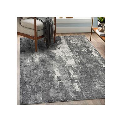 Luxe Weavers Modern Distressed Abstract Area Rug