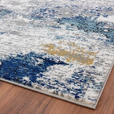 Luxe Weavers Multicolor Abstract Watercolor Area Rug