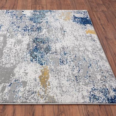Luxe Weavers Multicolor Abstract Watercolor Area Rug