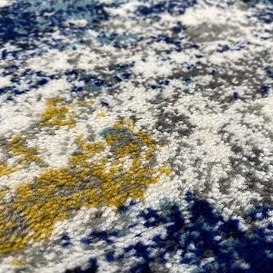 Luxe Weavers Multicolor Abstract Watercolor Area Rug