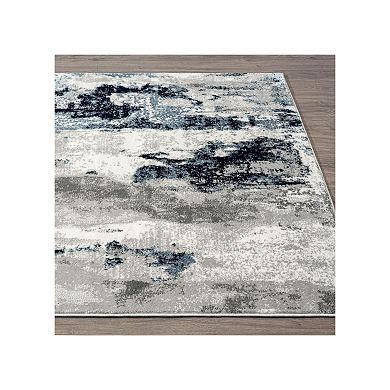 Luxe Weavers Modern Distressed Abstract Area Rug, Ivory