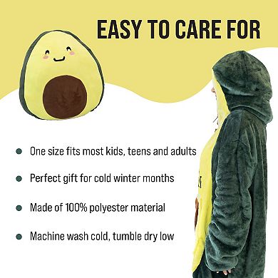 Avocado Snugible 2 in 1 Blanket Hoodie & Pillow Adult