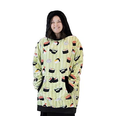 Unisex Sushi Snugible Blanket Hoodie Pillow