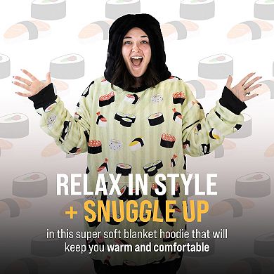 Sushi Snugible 2 in 1 Blanket Hoodie & Pillow Adult