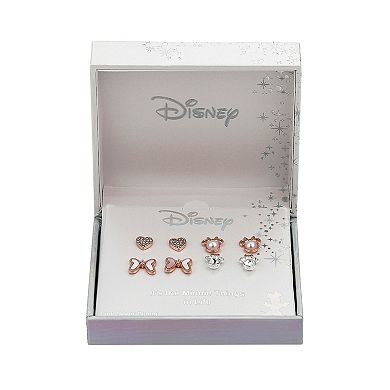 Disney's Minnie Mouse Cubic Zirconia Stud Earring Set