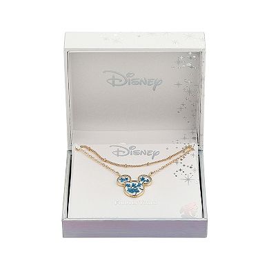Disney's Mickey Mouse Blue Dried Flower Layered Necklace
