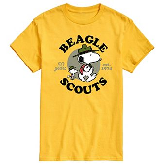 Men's Peanuts Beagle Scout Snoopy Woodstock Graphic Tee