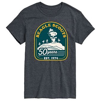 Men's Peanuts Beagle Scout 50 Years Mountain Graphic Tee