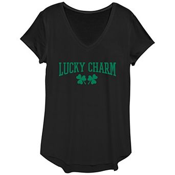 Women's Lucky Charm V-Neck Graphic Tee