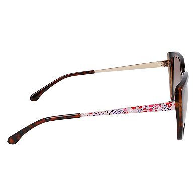 Women's Draper James 57mm Rectangle Floral Sunglasses