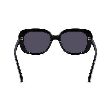 Women's Draper James 55mm Rectangle Gingham Sunglasses