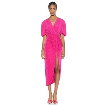 Women's ALEXIA ADMOR Fern Puff Sleeve Draped Dress
