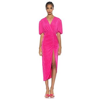 Women's ALEXIA ADMOR Fern Puff Sleeve Draped Dress