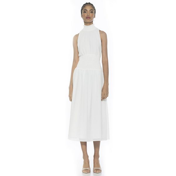 ADORA Halter Neck Smocking Waist Dress