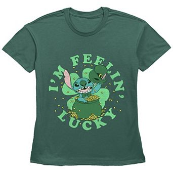 Disney's Lilo & Stitch I'm Feeling Lucky Stitch Women's Graphic Tee