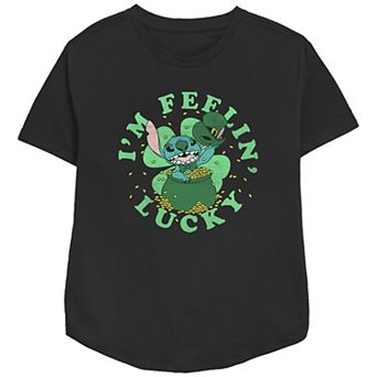 Disney's Lilo & Stitch I'm Feeling Lucky Stitch Women's Graphic Tee