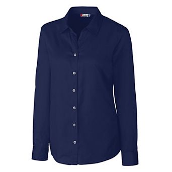 Clique Avesta Stain Resistant Womens Long Sleeve Button Down Shirt