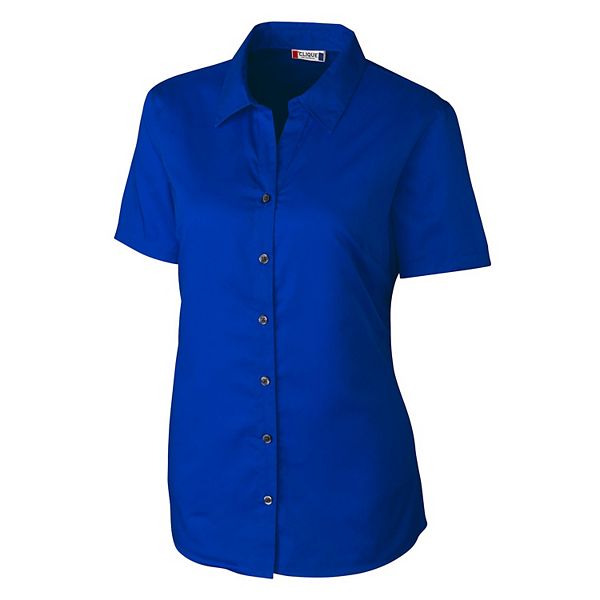 Clique Avesta Stain Resistant Womens Short Sleeve Button Down Shirt