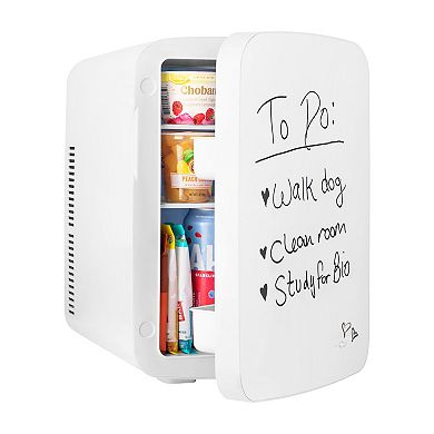 Cooluli Vibe Mini Fridge For Bedroom - With Cool Front Magnetic Blackboard - 15l Portable Cooler