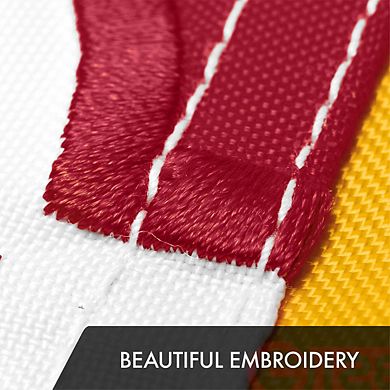 G128 2x3ft 1pk Maryland Embroidered 300d Polyester Brass Grommets Flag