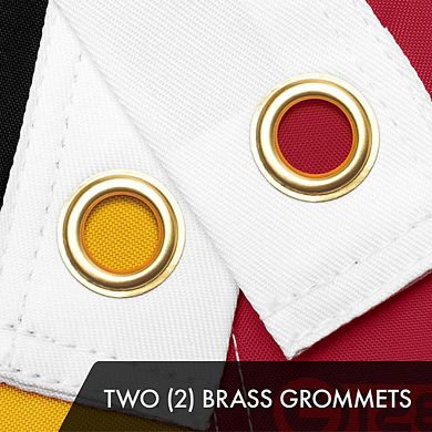 G128 2x3ft 1pk Maryland Embroidered 300d Polyester Brass Grommets Flag