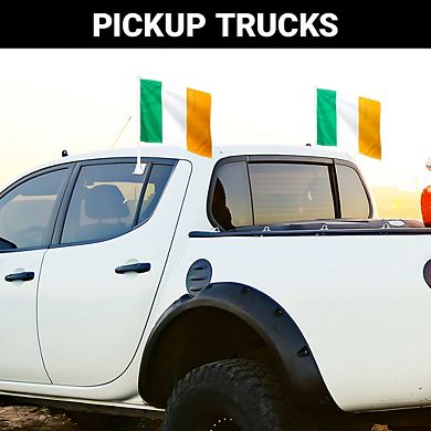 G128 11x17 Inches 2pk Printed Ireland Car Flag