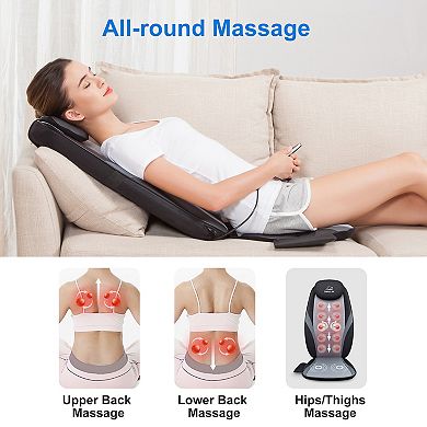 Snailax Neck Back Massager With Heat, 2d/3d Seat Cushion Massager For Body