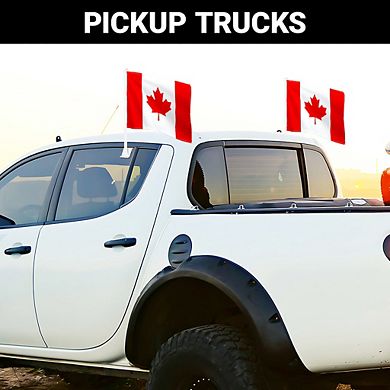 G128 11x17 Inches 2pk Printed Canada Car Flag