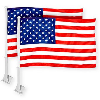 G128 11x17 in 2 pk Printed American Car Flag