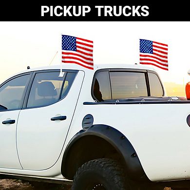 G128 11x17 Inches 2pk Printed American Car Flag