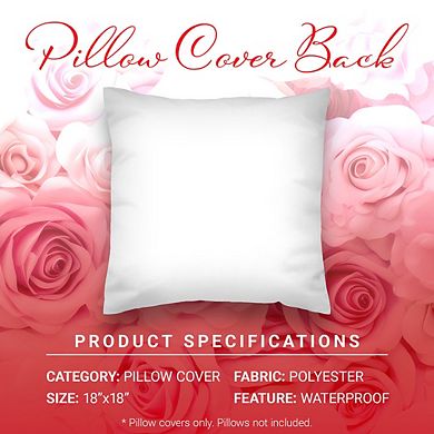 G128 18 X 18 In Valentine's Day Love Heart Waterproof Pillow Covers, Set Of 4