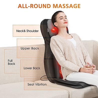 Full Body Massage Chair Pad -shiatsu Neck Back Massager With Heat & Compression