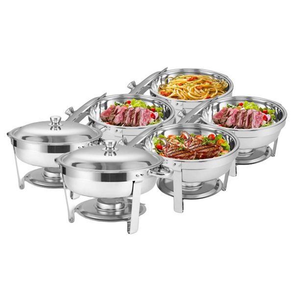 Round Stainless Steel Chafing Dish Set Buffet Server
