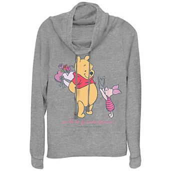 Disney's Winnie The Pooh And Piglet Friends Forever Plus Cowlneck Graphic Lightweight Long Sleeve