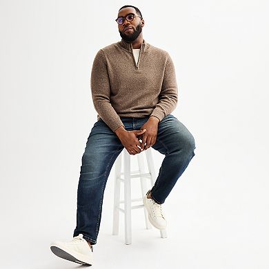 Big & Tall Sonoma Goods For Life® Quarter Zip Sweater