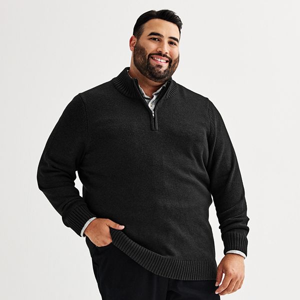 Big & Tall Sonoma Goods For Life® Quarter Zip Sweater