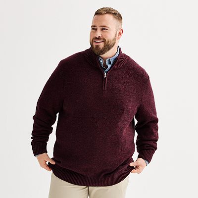Big Tall Sonoma Goods For Life® Quarter Zip Sweater