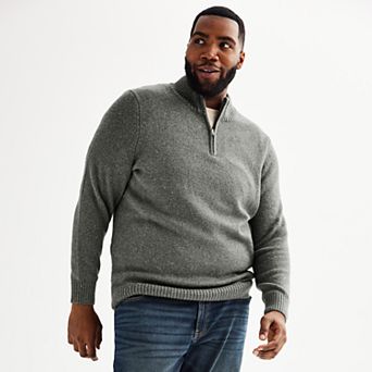 Big & Tall Sonoma Goods For Life® Quarter Zip Sweater
