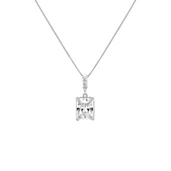 PRIMROSE Sterling Silver Cubic Zirconia Pendant Necklace
