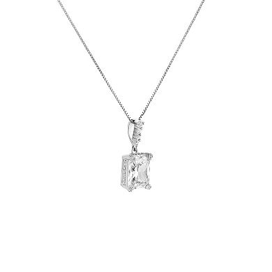 PRIMROSE Sterling Silver Cubic Zirconia Pendant Necklace