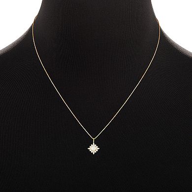 PRIMROSE Sterling Silver Cubic Zirconia & Opal Cluster Pendant Necklace & Stud Earring Set