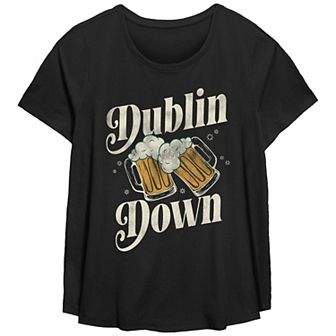 Plus Size Dublin Down Graphic Tee