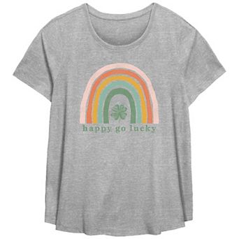 Plus Size Happy Go Lucky Graphic Tee