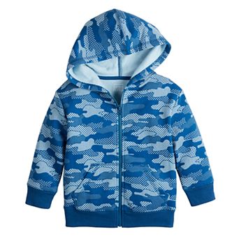 Toddler Boy Jumping Beans® Allover Print Fleece Full Zip Hoodie